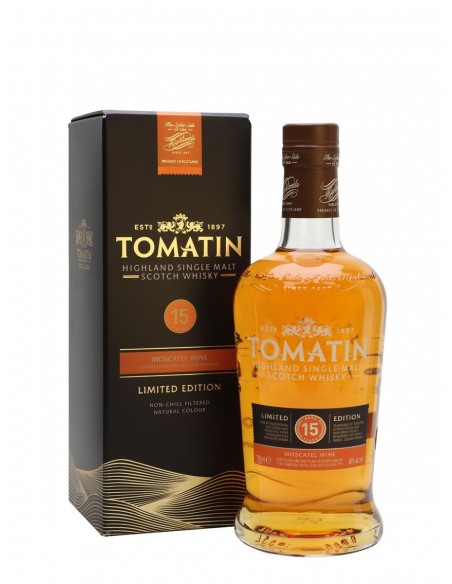 Whisky Tomatin 15 ans Moscatel finish 70cl