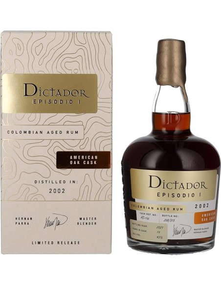Rhum Dictador Episodio 19 ans 2002 70cl