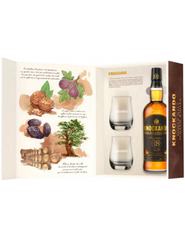 Whisky Knockando 18 ans Slow matured + 2 verres