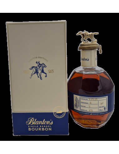 Flas bourbon Blanton’s en bouteille écussonnée et boîte cadeau assortie.