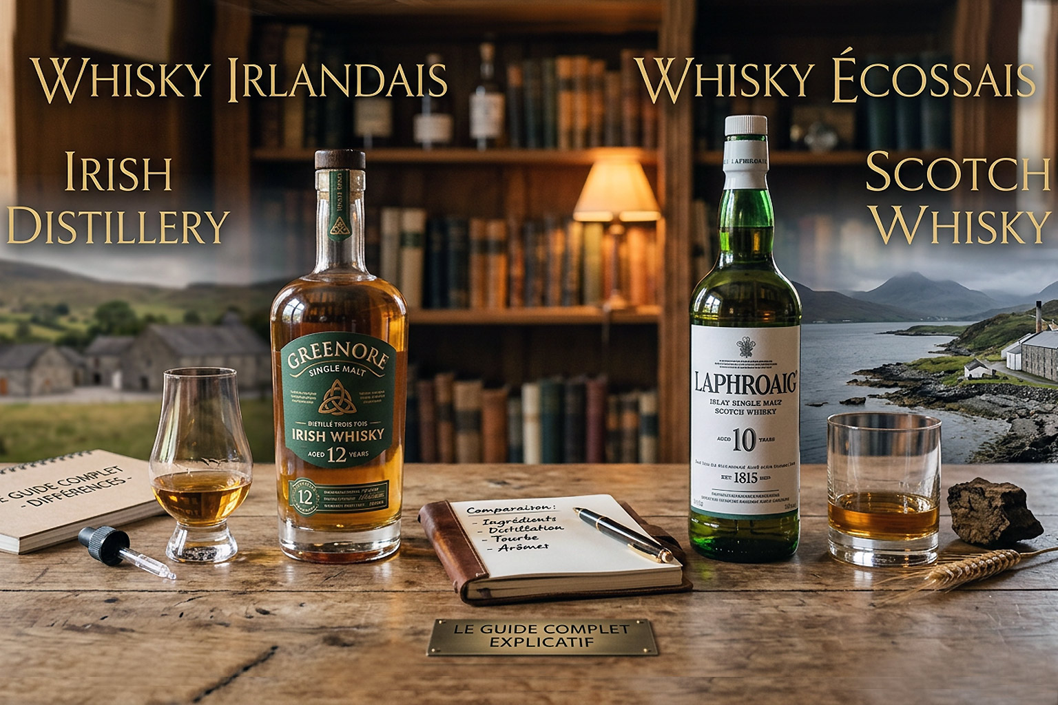 Différence whisky irlandais et écossais : le guide complet